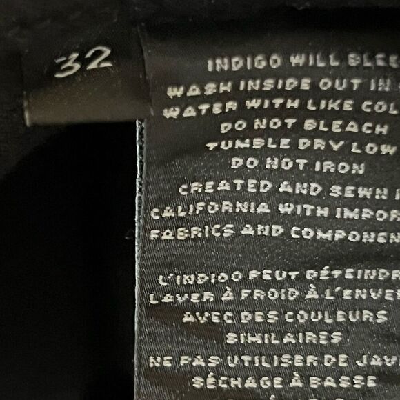 J Brand Natasha Sky High Skinny Pants Size 32 Black Velvet Exposed Button Fly - Picture 7 of 7